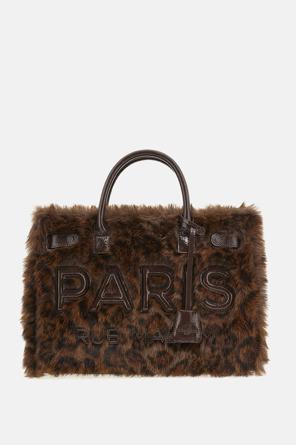 Borsa donna in eco-pelliccia colore leopard RUE MADAM PARIS ALASKA